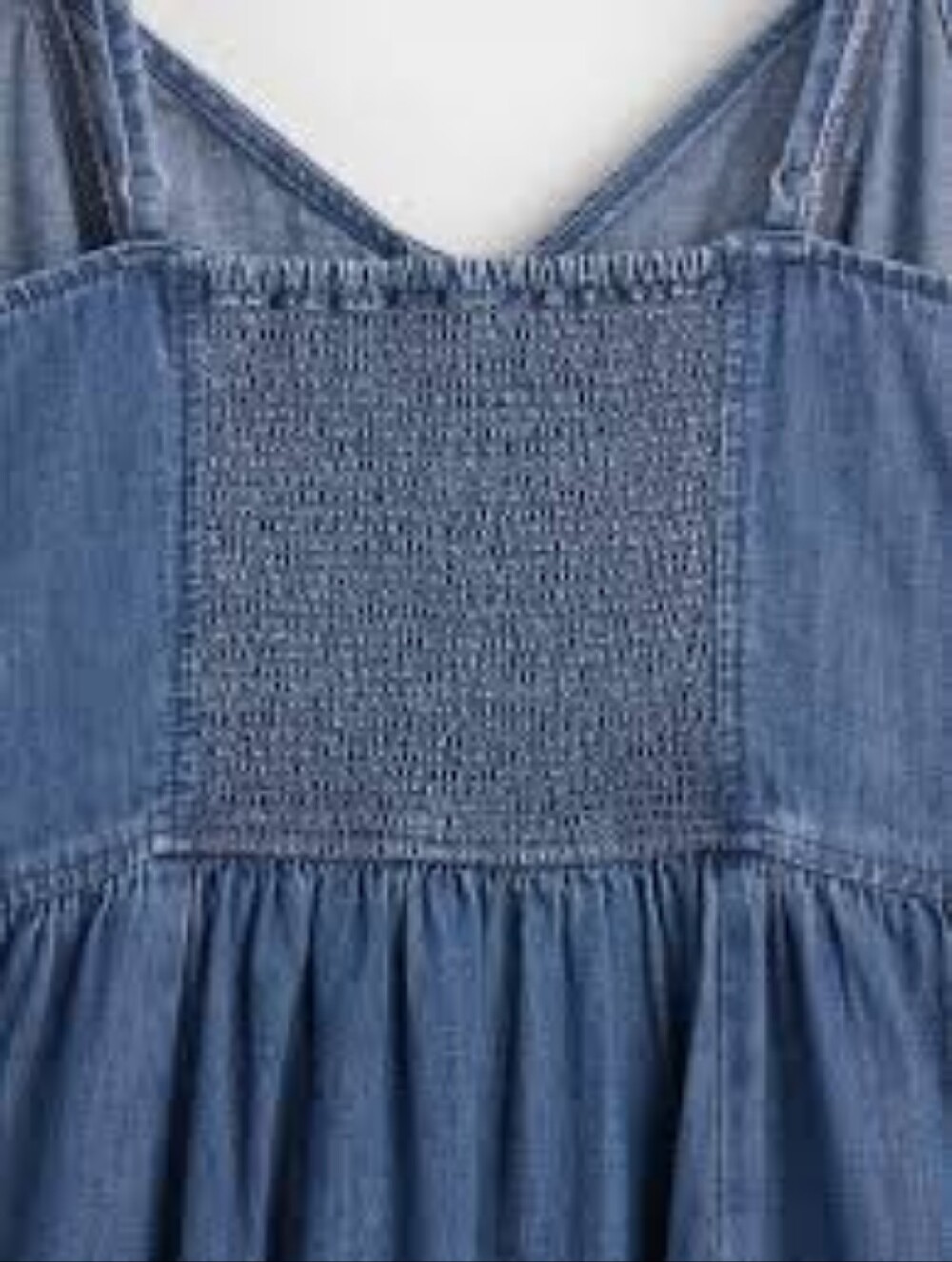 GAP Denim Seamed Maxi Dress Medium Wash NWT - Picture 4 of 5